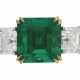 EMERALD AND DIAMOND RING - photo 1