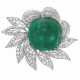 EMERALD AND DIAMOND CLIP-BROOCH - Foto 1