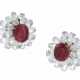 RUBY AND DIAMOND EARRINGS - фото 1