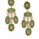 VAN CLEEF & ARPELS CORAL, CHRYSOPRASE AND DIAMOND EARRINGS - photo 1