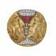 ALEMANY AND ERTMAN FOR SALVADOR DALI GARNET, DIAMOND AND GOLD `TRISTAN AND ISOLDE` BROOCH - Foto 1