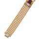 MAUBOUSSIN RETRO RUBY AND DIAMOND BRACELET - photo 1