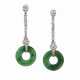 ART DECO JADE AND DIAMOND EARRINGS - фото 1