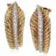 DIAMOND AND GOLD FEATHER EARRINGS - фото 1
