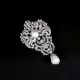 Feine Art-Nouveau Diamant-Brosche mit Barock-Perlen - Foto 1
