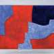 Serge Poliakoff. Glas-Tableau 'Komposition in Blau, Rot und Schwarz' - Foto 1