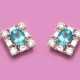 Paar elegante Apatite-Diamantohrringe - Foto 1