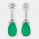 Paar glamouröse kolumbianische Smaragd-Ohrgehänge - Foto 1