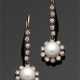 Paar russische Perl-Diamantohrgehänge - Foto 1