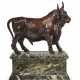 A BRONZE LARGE MODEL OF A BULL - photo 1