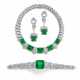 Adler. EMERALD AND DIAMOND NECKLACE, BRACELET AND EARRING SUITE, ADLER - фото 1