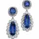 EARLY 19TH CENTURY SAPPHIRE AND DIAMOND EARRINGS - Foto 1
