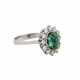 Ring mit feinem grünen Turmalin und Brillanten - photo 1