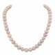 Wechselschließe mit pinkfarbenem Saphir an Perlenkette - photo 1