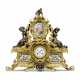 A NAPOLEON III ORMOLU AND SEVRES-STYLE TURQUOISE-GROUND PORCELAIN MANTEL CLOCK - Foto 1