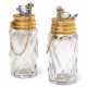 TWO GEORGE III GOLD MOUNTED CUT-GLASS SCENT BOTTLES - photo 1
