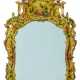 A NORTH ITALIAN POLYCHROME-PAINTED AND PARCEL-GILT 'LACCA' MIRROR - фото 1