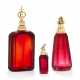 A GROUP OF THREE GERMAN SILVER-GILT AND GILT-METAL MOUNTED RUBY-GLASS SCENT BOTTLES - Foto 1