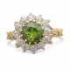 DEMANTOID GARNET AND DIAMOND RING - photo 1