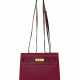 HERMÈS. A ROUGE GRENAT SWIFT LEATHER KELLY DANSE WITH GOLD HARDWARE - photo 1