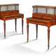 A PAIR OR REGENCY BRASS-MOUNTED AND INLAID BRAZILIAN ROSEWOOD BONHEUR DU JOUR - Foto 1