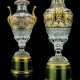 A PAIR OF LARGE FRENCH ORMOLU-MOUNTED CUT AND MOULDED-GLASS VASES - photo 1