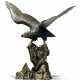 A JAPANESE GILT AND PATINATED BRONZE MODEL OF AN EAGLE - photo 1