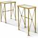 A PAIR OF NEOCLASSICAL ORMOLU AND WHITE MARBLE SIDE TABLES - Foto 1