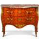 A LOUIS XV ORMOLU-MOUNTED AND BRASS-INLAID ROSEWOOD, KINGWOOD AND SYCAMORE PARQUETRY COMMODE - photo 1