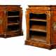 A PAIR OF VICTORIAN ORMOLU-MOUNTED WALNUT AND TULIPWOOD SIDE CABINETS - фото 1
