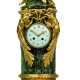 A FRENCH ORMOLU-MOUNTED GREEN-MARBLE MANTEL CLOCK - фото 1