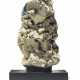 AN UPRIGHT SPECIMEN OF FLUORITE AND PYRITE - photo 1