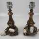 Paar elektrifizierte Bronze Kerzenleuchter. - photo 1