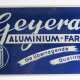 Aluminium-Schild 'Geyeral Aluminiumfarbe'. - Foto 1