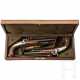 Ein Paar Perkussionspistolen im Kasten, Frankreich, um 1840 - photo 1