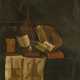 Pseudo-Roestraten. Vanitas Still Life with Globe, Lute, a Wicker Bottle, Books and a Manuscript - photo 1