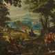 Pieter Snayers. Forest Landscape with Wolf Hunt - Foto 1