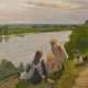 Friedrich Kallmorgen. A Group of Children on the High Bank of the Elbe near Lauenburg - фото 1