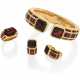 Malaya-Garnet-Set: Bangle, Ring and Ear Clip-Ons - фото 1