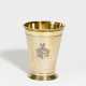 Riga. Conical, partially gilt silver beaker with gilt interior and engraved coat of arms of the von Stryk family - photo 1