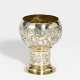Nuremberg. Small, partially gilt silver chalice with gilt interior and flower tendril decor - photo 1