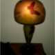 Emile Gallé. Small glass table lamp with forest landscape and butterflies - photo 1