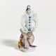 Meissen. Porcelain figurine of a harlequin with drum - photo 1