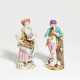 Meissen. Porcelain figurines of shepherdess with flute and female gardener - photo 1
