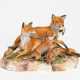 Meissen. Porcelain figurine of a fox family - Foto 1