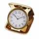 CONCORD WATCH CO. FOR CARTIER, 14K GOLD 8-DAYS TRAVEL CLOCK IN HINGED CASE - фото 1