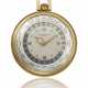 PATEK PHILIPPE. A FINE AND RARE 18K GOLD OPENFACE KEYLESS LEVER WORLD TIME WATCH WITH LATER ENGRAVED COAT OF ARMS - фото 1