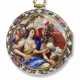 JOHANNES VAN CEULEN. A MAGNIFICENT AND EXTREMELY RARE 18K GOLD, SILVER, ENAMEL AND GEM-SET OPENFACE PAIR CASED VERGE WATCH, THE ENAMEL MINIATURE ATTRITUBED TO ROBERT VAUQUER, BLOIS - Foto 1