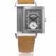 JAEGER-LECOULTRE. A VERY RARE PLATINUM LIMITED EDITION TOURBILLON REVERSO WRISTWATCH WITH POWER RESERVE INDICATION, CERTIFICATES AND BOX - фото 1