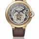 CARTIER. A RARE 18K PINK GOLD FLYING TOURBILLON WRISTWATCH WITH CERTIFICATES AND BOX - фото 1